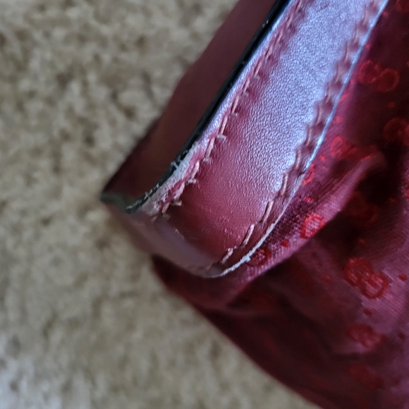Pre-owned Vintage Gucci Bordeaux Red Shopper Tote Bag - Picture 9 of 15